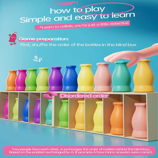 Learning Children's early childhood education guess fun drink color pair toy memory training parent-child interactive board game