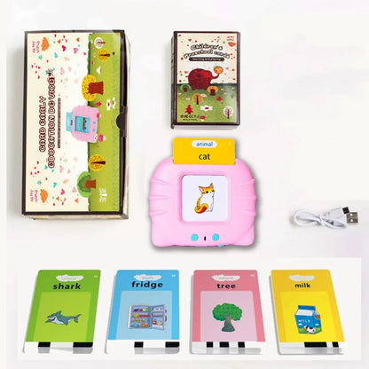 Early Educational Electronic Cards Book Language Learning 224 Objects English Flashcards Animals 112 Cards Talking Flash Cards