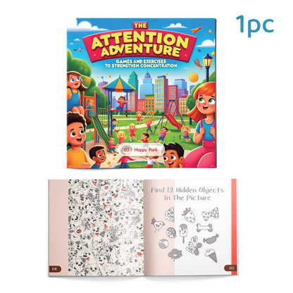 5PCS The Attention Adventure Books for Kids – Fun Games & Exercises to Strengthen Focus and Concentration Skills