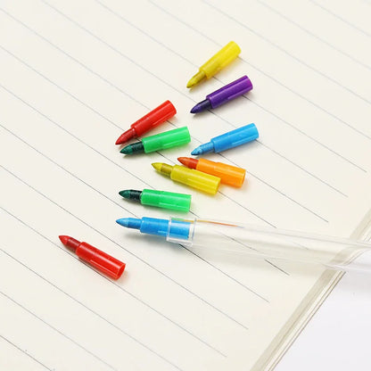 Kids Gift 4Pcs 10 Colors Crayon Creative Building Blocks Crayon Cute Kawaii Graffiti Pens For Painting Korean Stationery Student