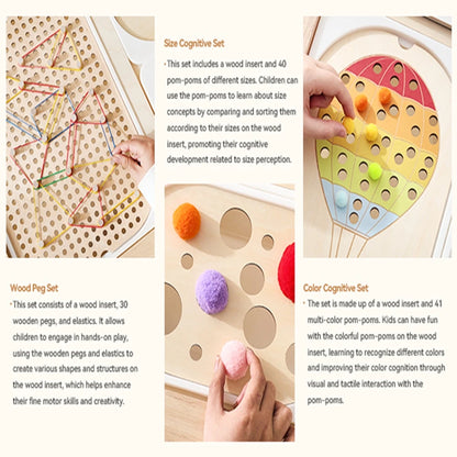 Montessori Sensory Tray Board Game,Early Educational Toys for Children Fine Motor skill Training Toys Sort Sensory Baby Toy Gift