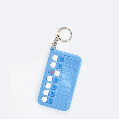 Kids Self-Discipline Checklist Memo Board Portable Keychain Visual Habit Tracker for Children Daily Task