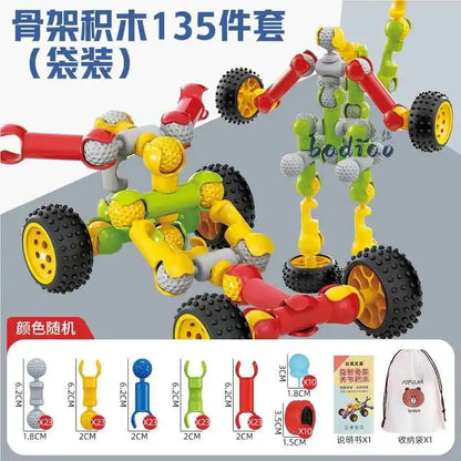 Children's Creative DIY Skeleton Joint Building Blocks Multifunction Large Particle Handmade Assembly Educational Toys