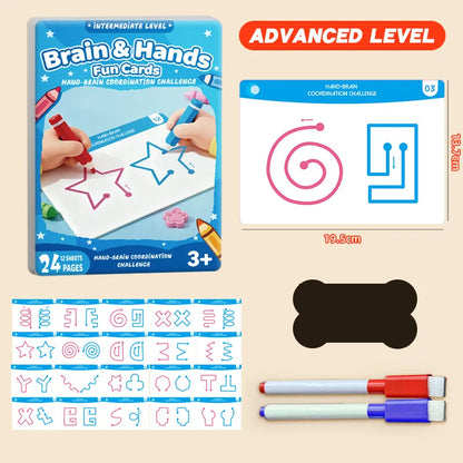 Left and Right Brain Development, Thinking Training Puzzle Toy Book, Teaching Aids for Children's Whole Brain Concentration Book