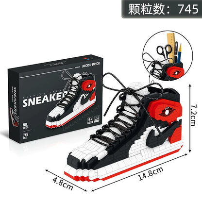 Creative Sneaker Series Building Block Toy Sport Shoe Building Model for Kids Pen container Block Toys Birthday Gifts Toys Gifts