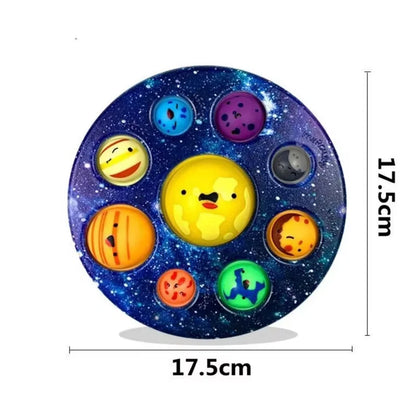 Eight Planets Dimple Push Bubble Fidget Toys Baby Sensory Autism Needs Squishy Stress Reliever Toys For Kids For Children Gift