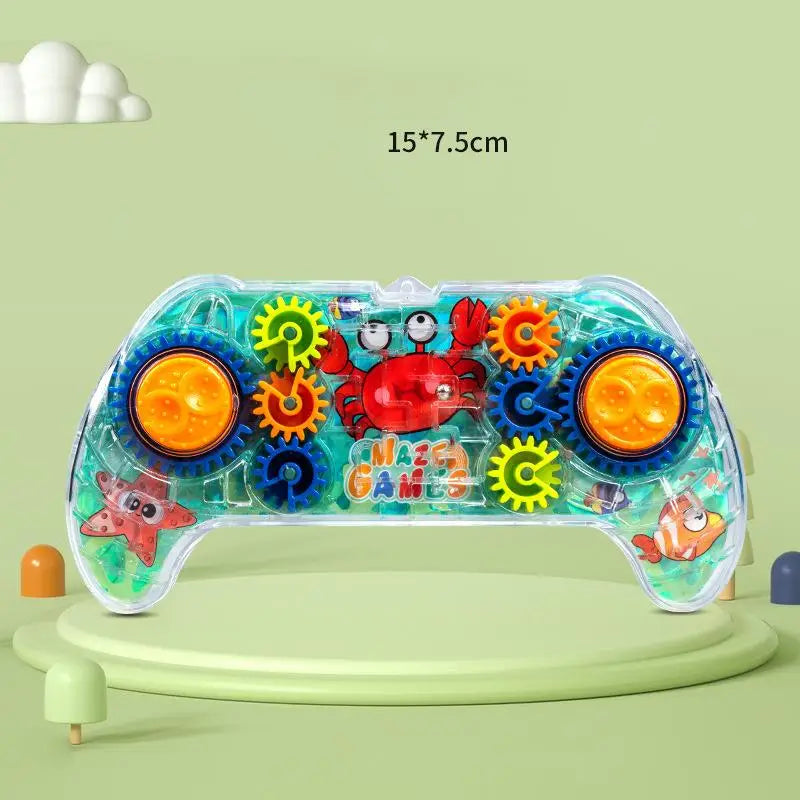 Creative 3D Puzzle Funny Gear Labyrinth Disk Gear Balance Ball Maze Wheel Dish IQ Puzzle Educational ABS Toys For Kids