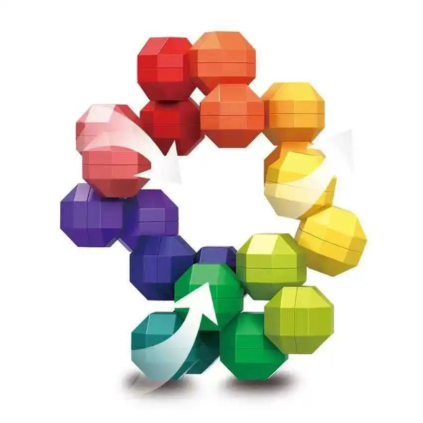 Rainbow Infinity Sensory Ball ADHD Anxiety Autism Fidget Toys for Kids Stress Relief Gifts Airplane Car Travel Calm Down