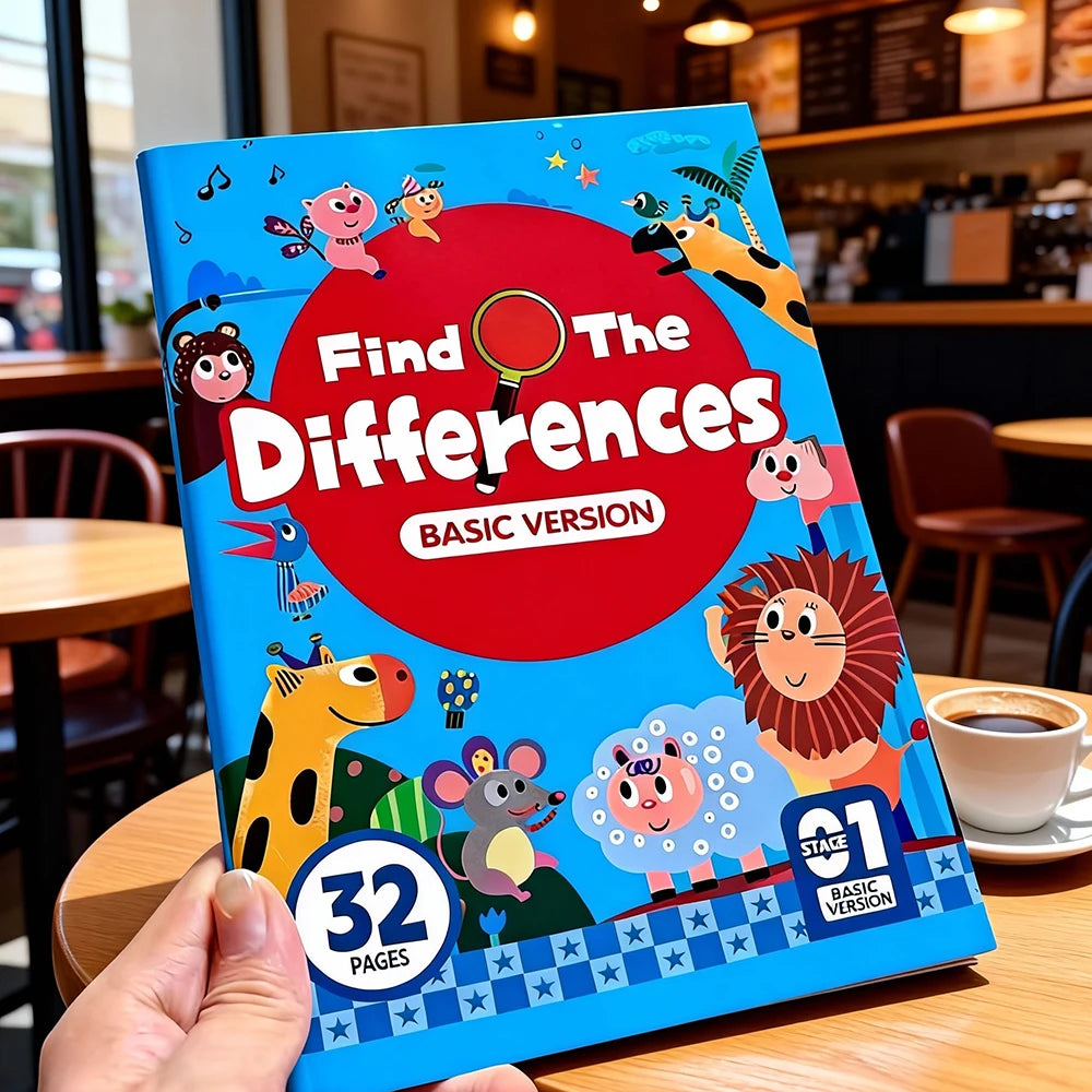 Hidden Differences Activity Book, Featuring 32 Interactive Observation Games and Memory Exercises |   Attention and Concentration Training |   Visual Perception Skills, Focused Attention Games with Numbered Pages |   Find the