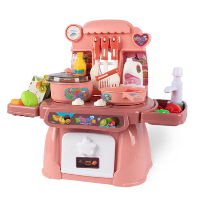Kids Electric Kitchen Toy Set with Light & Sound Effects, Fun Educational Cooking Playset for Imaginative Role Play & Learning