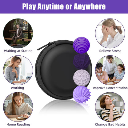Magnetic Sensory Fidget Balls Silicone Stress Relief Toys for Adults Anxiety Autism Calming Sensory Therapy Tools
