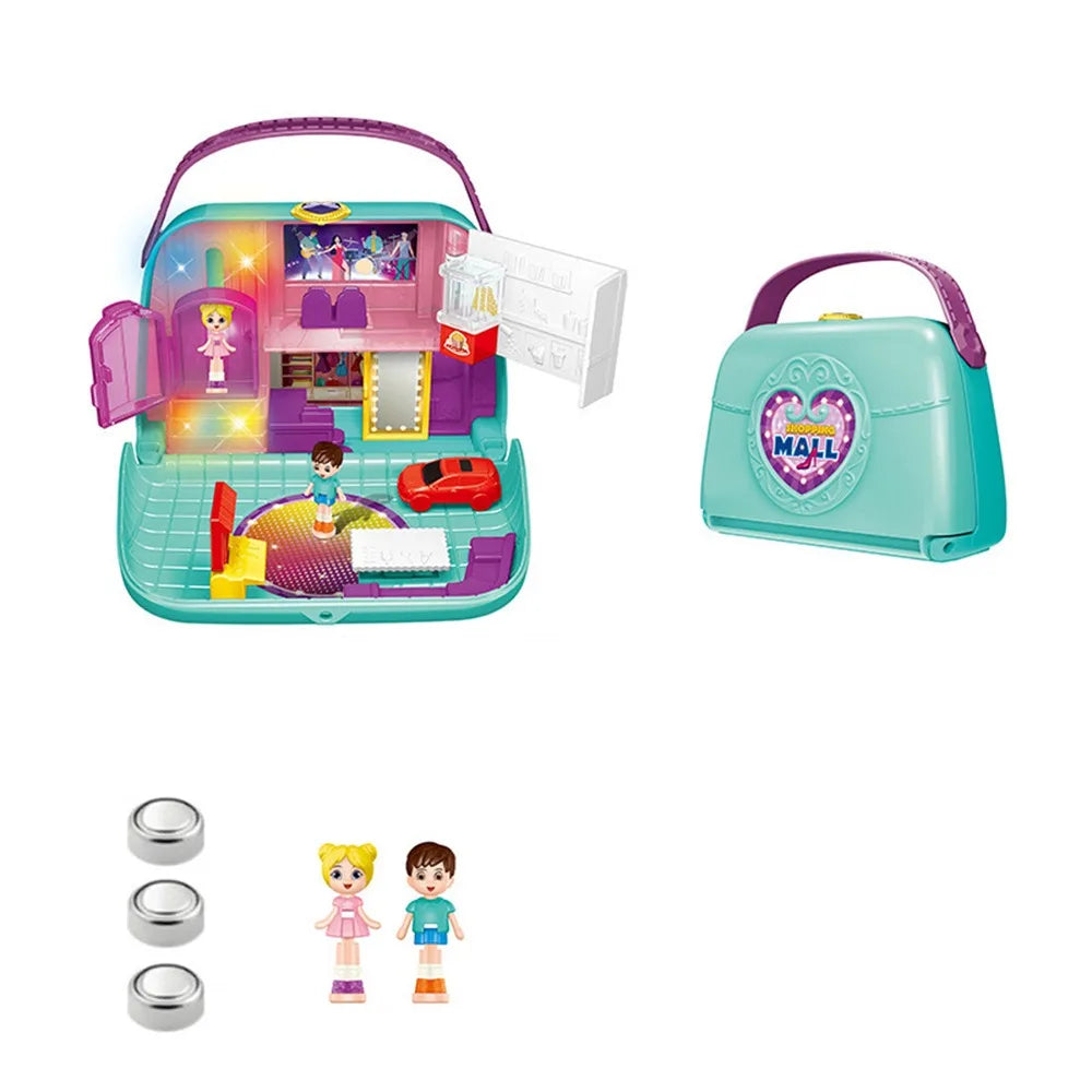 Creative Simulation Play House Toys Expandable 3D Doll Houses with Furniture Cosplay Interactive Simulated Princess Castle