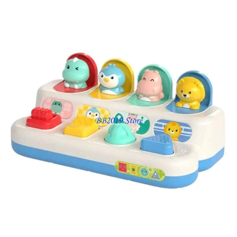 Q0KB Creative Popup Activity Box Learning Toy For Toddler Safe Interactive Play Color Matching Fine Motor Skill Exercise Toy