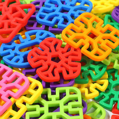 Montessori Geometric Shapes Interlocking Building Blocks for Kids Fun and Educational Gifts Creative Construction Toys