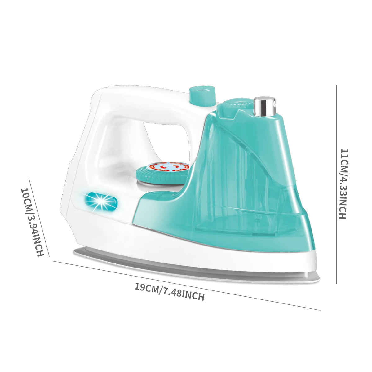 Kids Pretend Play Iron Toy with Spray, Light & Sound Effects for Housekeeping