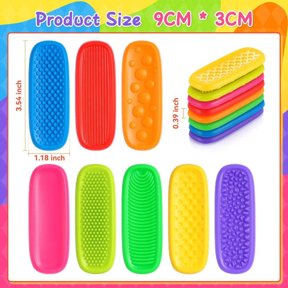 8/16 Pack Fidget Toys Kids Calm Strips Sensory Toys for Kids with Autism, Texture Suction Toys Worry Stone for Calming Down