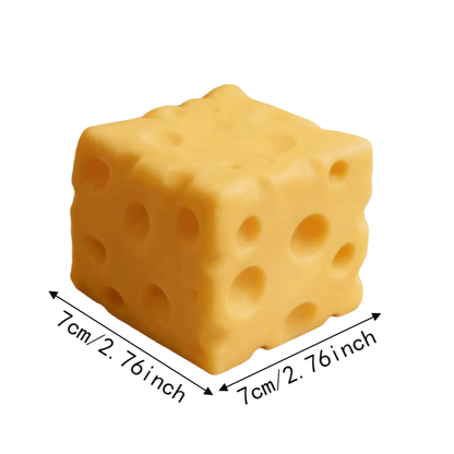 Creative 5cm Cheese Squeezed Toy Super Soft Moldable Cheese Squishy Toy Hand Relax Kneading TPR Fidget Toy Children's Gifts