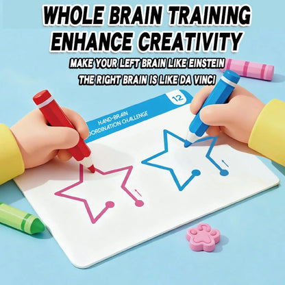 20pcs children Brain Training Card Game Educational Cognitive Toy Left And Right Brain Game Cards For Hand Coordination
