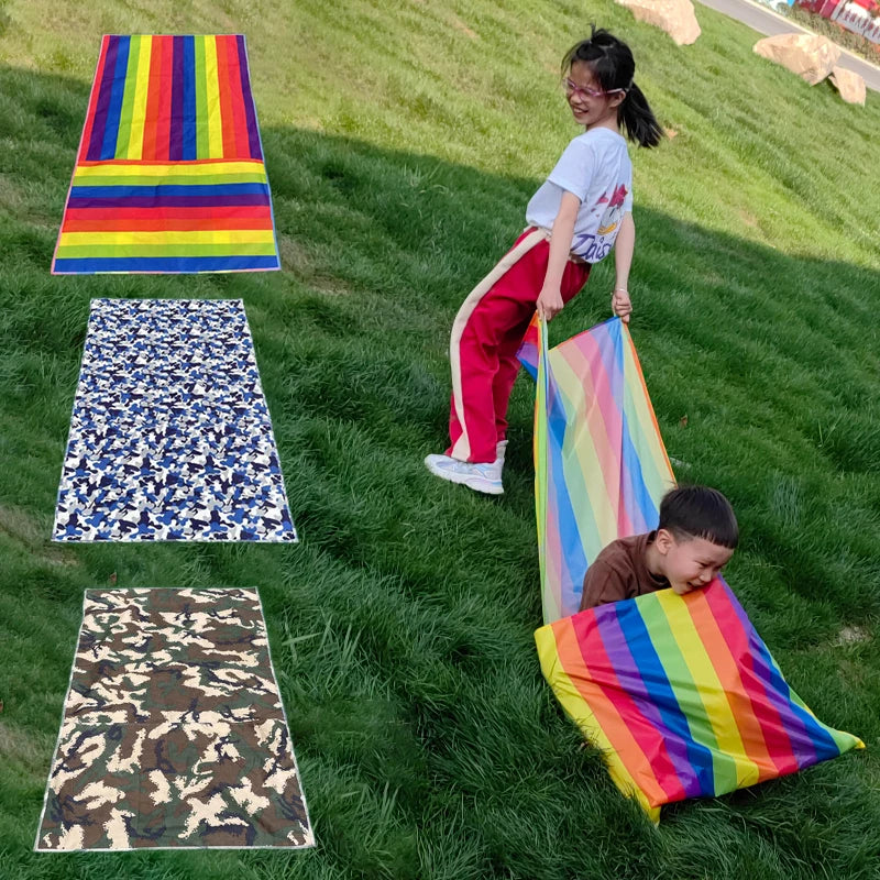 Kids Pull Game Toy Cooperative Dragging Mat 2 Player Teamwork Outdoor Game Parent Child Interaction Grass Fun Activity Toy