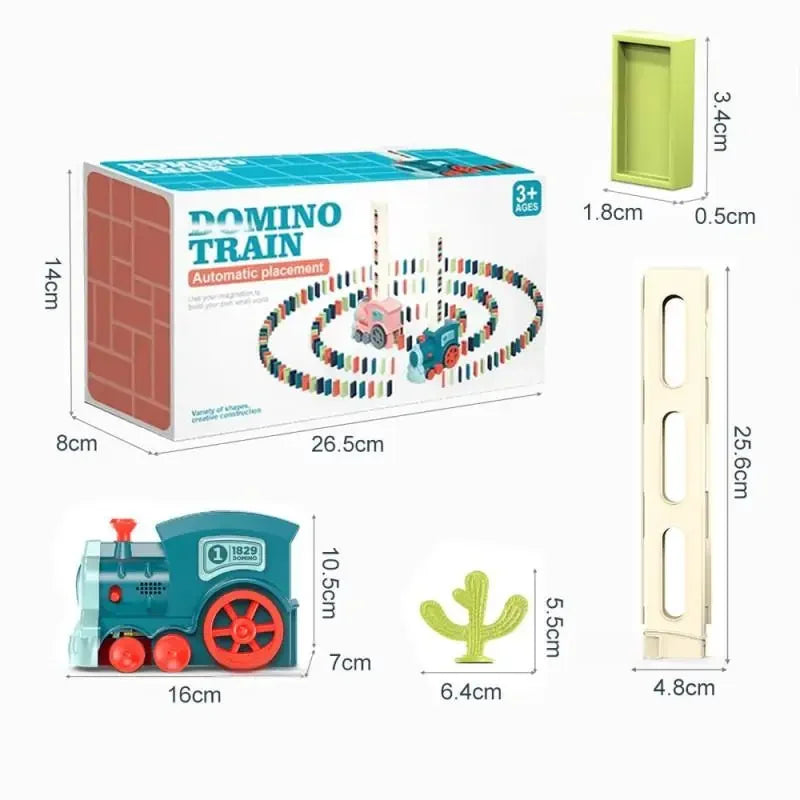 Domino Train for Kids Automatic Electric Laying Car Colorful Dominoes Set Educational Toys Blocks Gift for Boys Girls