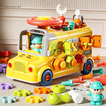 Montessori Busy Board STEM Sensory Take Apart Vehicle Fine Motor Skills Activity Learning Educational Toys 3 Year Kid Gifts