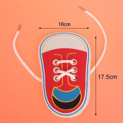 Practice Montessori Learning  Wooden Shoe Lace Educational Toys Tie Shoelaces Toys