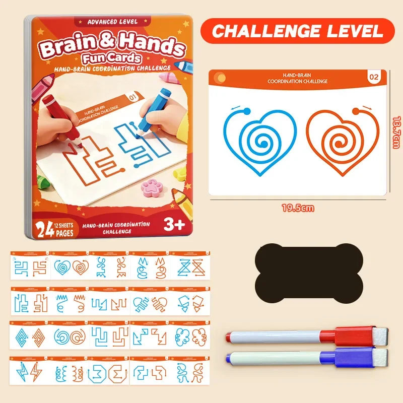 Left and Right Brain Development, Thinking Training Puzzle Toy Book, Teaching Aids for Children's Whole Brain Concentration Book