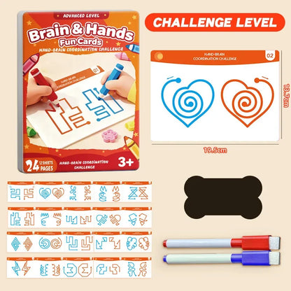 Left and Right Brain Development, Thinking Training Puzzle Toy Book, Teaching Aids for Children's Whole Brain Concentration Book