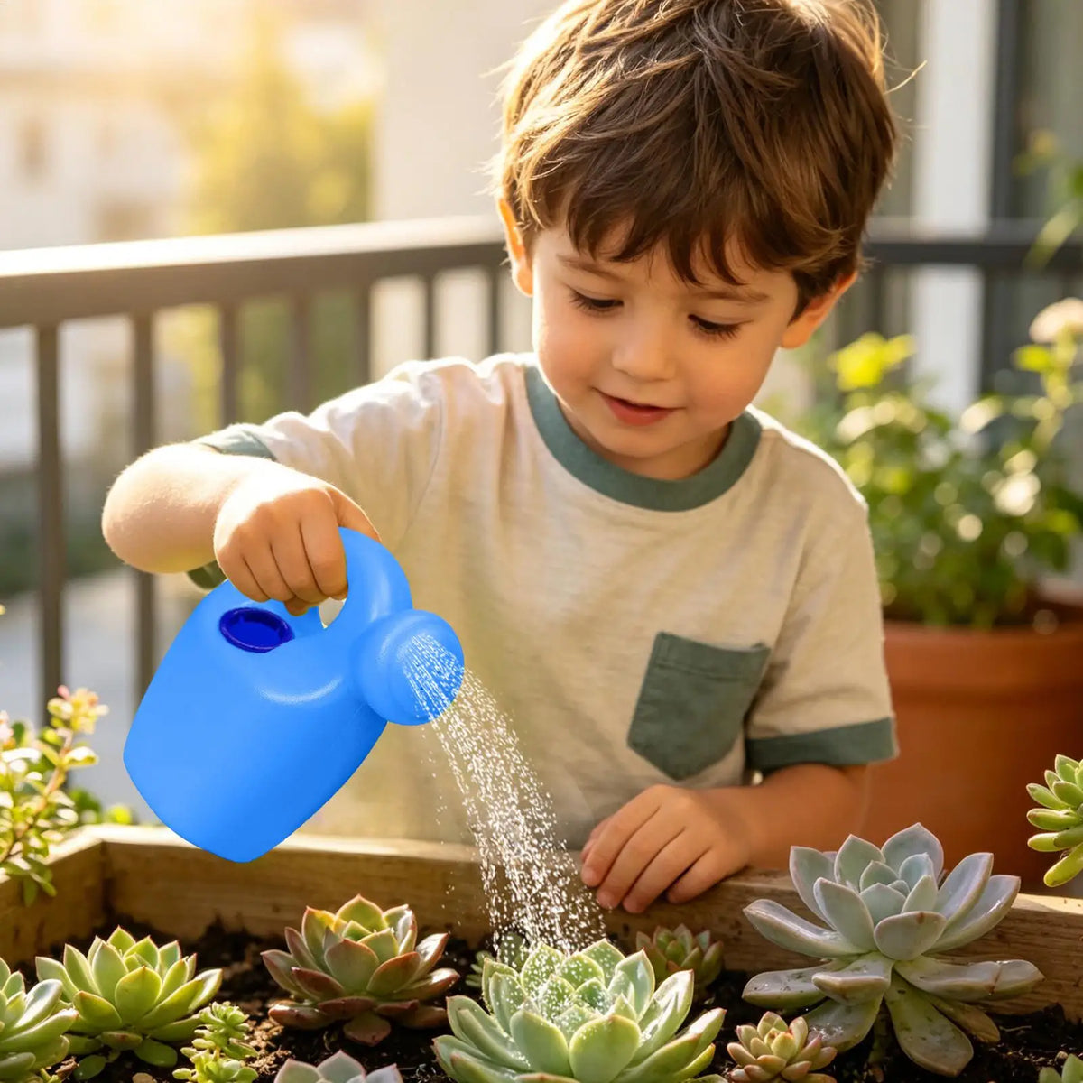 Kids Watering Can Toy Portable with Easy-Grip Handle Perfect for Beach Pool Bath Time Garden, Outdoor Summer Water Play