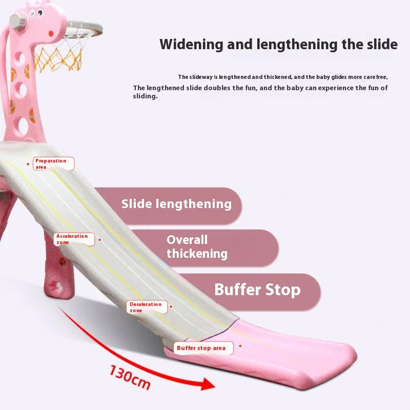 Household Children's Toys Slide Indoor Outdoor  Family Playground  Props Cartoon Giraffe Combination Swing Toys Gift for Kids