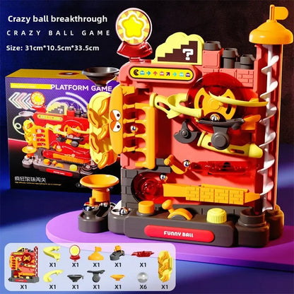 Children Educational Montessori Toys Multilayer Track Adventure Game Rail Rolling Ball Model Interactive Brain Christmas Gift