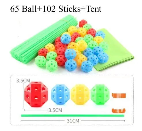 DIY 3D House Toys For Kids Construction Forts Building Kits Creative Castles Tunnels Playhouses Educational Gift For Childrens
