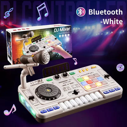 DJ Mixing Toys for Children Multi-functional Bluetooth DJ Keyboards Turntable Controller Kids Musical Instrument Educational Toy