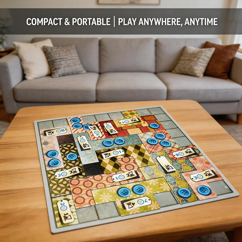Patchwork Board Game for 2 Players Strategic Tile Placement Family Fun Creative Puzzle Strategy Card Game for Adults Kids