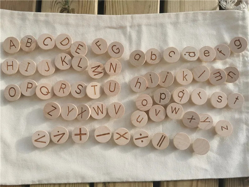 Montessori Sensory Wooden Toys Beech Caculate  Semi Tray One Hundred Board  with Felt Balls  ALphabets Numbers  Creative Play
