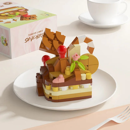 Kids Cake Party DIY Building Blocks Creative Intelligence Assemble Game Early Educational Interactive Toy For Family Time