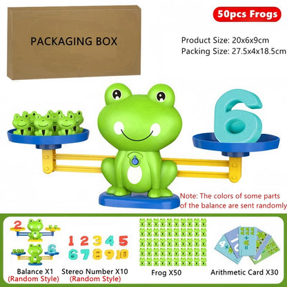 Frog Digital Balance Math Toys for Children Kindergarten Student Early Education Enlightenment Mathematical Teaching Aids Christ