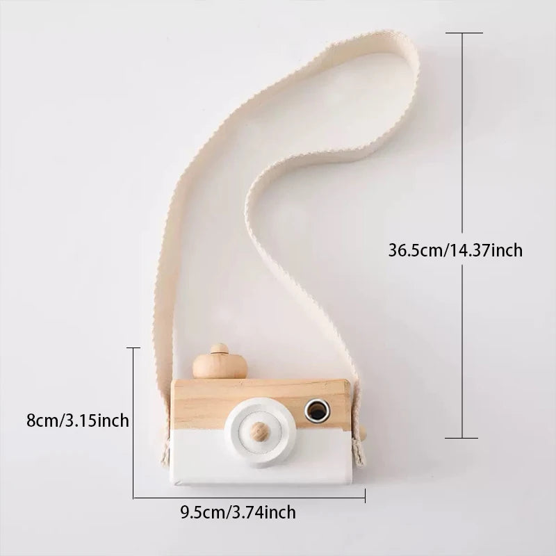 Creative wooden camera (with lanyard), home décor ornament, educational toy for first birthday celebrations, ideal for role-play