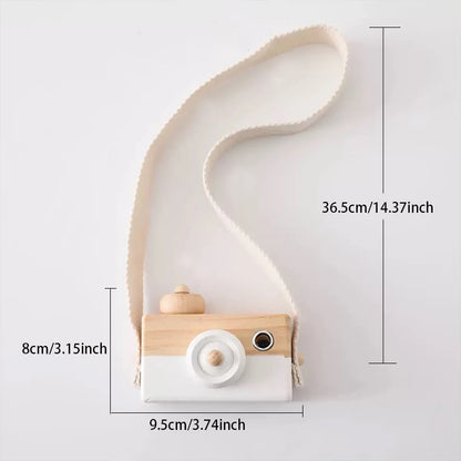 Creative wooden camera (with lanyard), home décor ornament, educational toy for first birthday celebrations, ideal for role-play