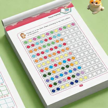Focus Skills Workbook for Kids,32 Pages Visual Attention Exercises,Preschool Early Learning Material to Boost Concentration