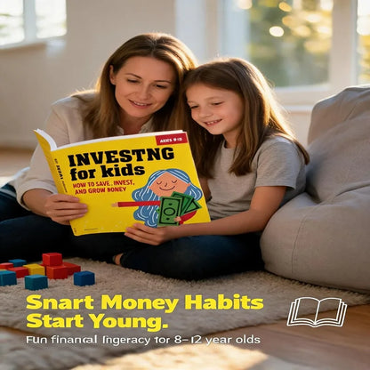 Kids Investing Book Ages 8-12 Financial Literacy Guide Teach Children Save Invest Grow Money Finance Learning Workbook