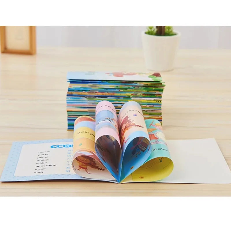 40/60 Books/set English Set Words Learning Picture Book for Children Enlightenment of Early Childhood Kids Preschool Pocket Book