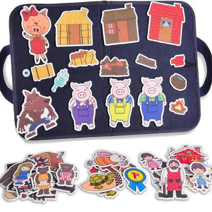 Preschool Educational Playset, Creative Learning Tool, Craft Toy Gifts for Kids, Felt Boards & Storytelling Board