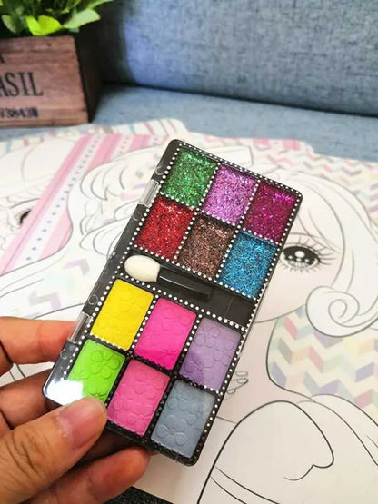 Children's Creative Handmade DIY Graffiti Painting Copy Colorful Drawing Toys Set Princess Girl Safety Makeup Painting Toy