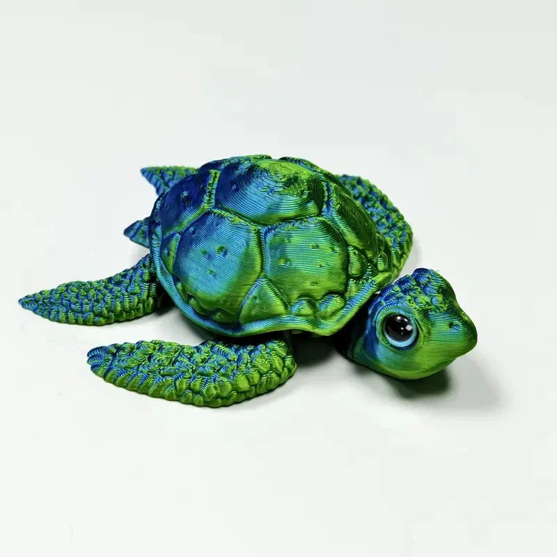 Creative Kids Toy 3D Printed Turtle Figurine Movable Joints | Desktop Decor for Christmas & Birthday Gifts