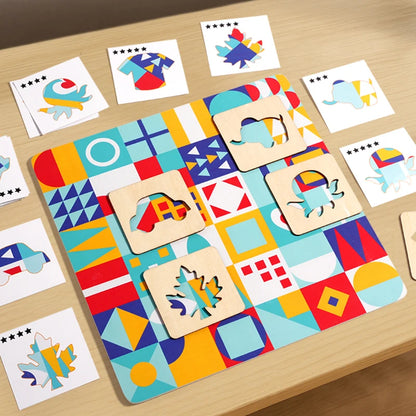Color Master Puzzle Board with Vivid Geometric Shapes. Boost Kids Creativity and Early Cognition via Matching Play.
