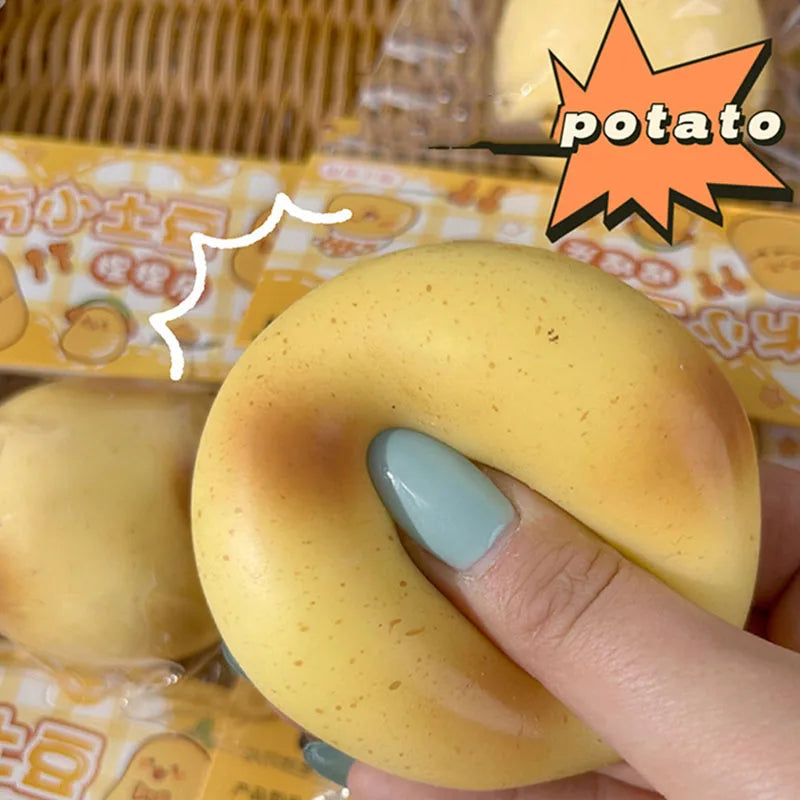 Creativity Funny Simulation Potato Kneading Toy Slow Rebound Ins Small Fresh Pinch Children Decompression Toys Hand Relax Gifts