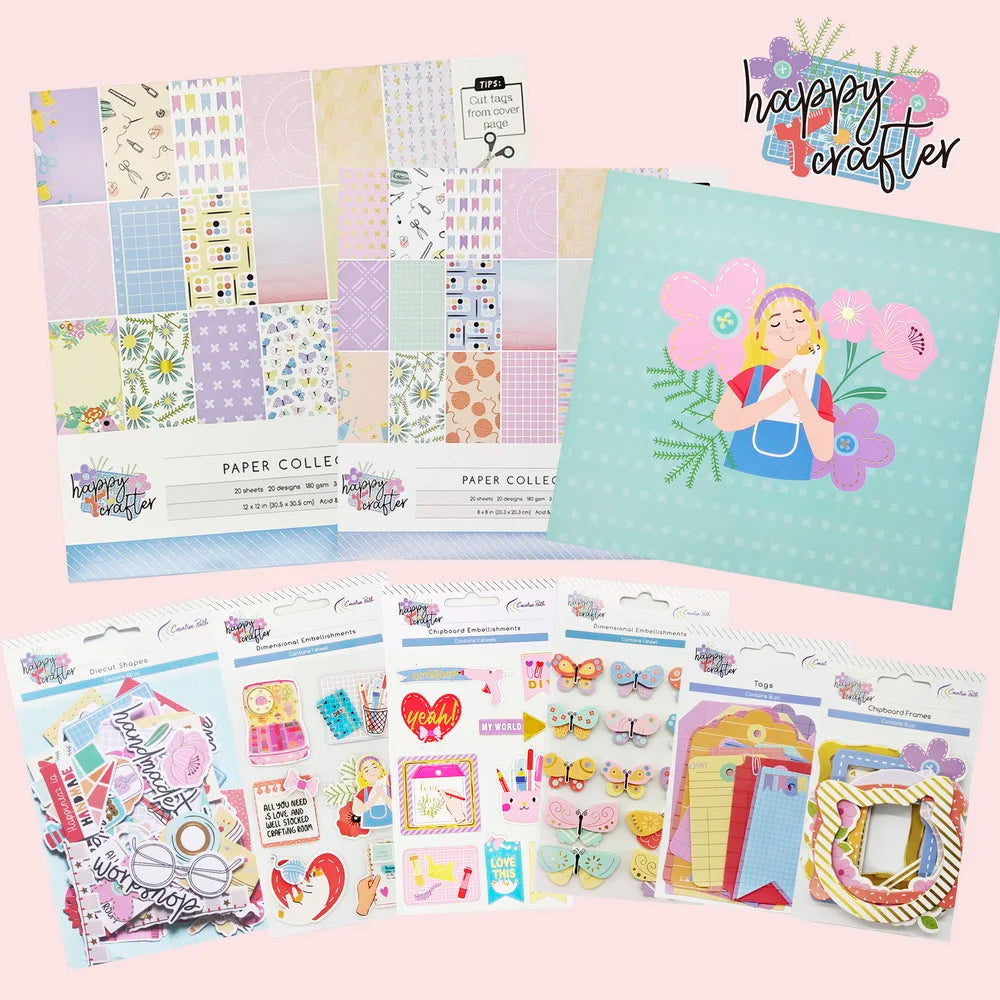 Creative Path Value Pack Scrapbooking Supplies Kit Crafts Materials Set Journaling Accessories Cardmaking Decoration Lucky Box