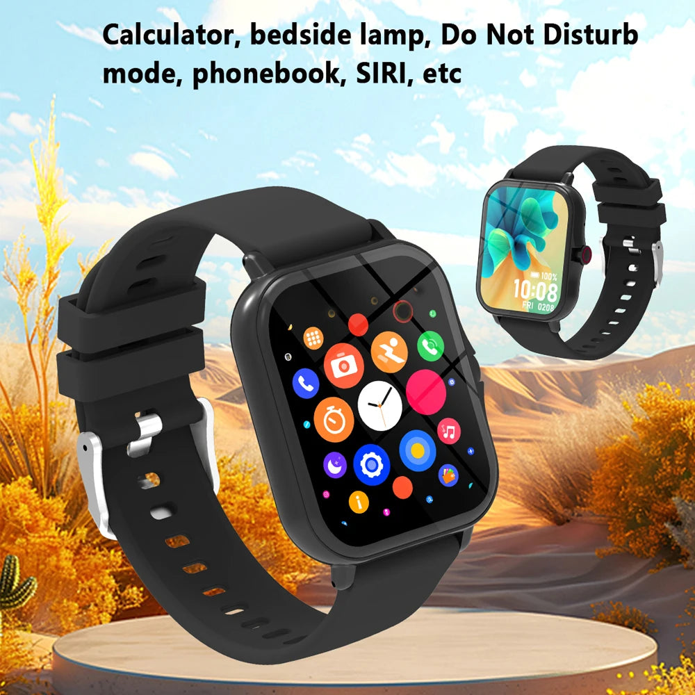 Smart Watch Kids 1.83''HD Screen Multi-mode Sport Fitness Tracker Smartwatch Camera Music Control Bluetooth Call Boys Girls Gift