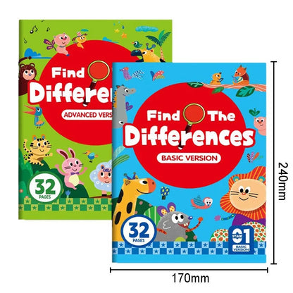 Montessori Look And Find Different Game Improve Visual Perception Skills Toddler Early Education Colorful Learning Book for Kids